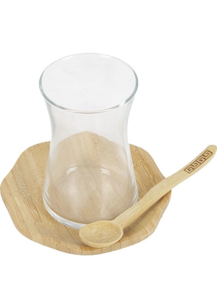 Party 18 Prc Bambu Tabaklı Çay Seti fiyatları