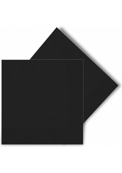 TPL1634 Siyah Peçete, 33X33 cm 16 Adet