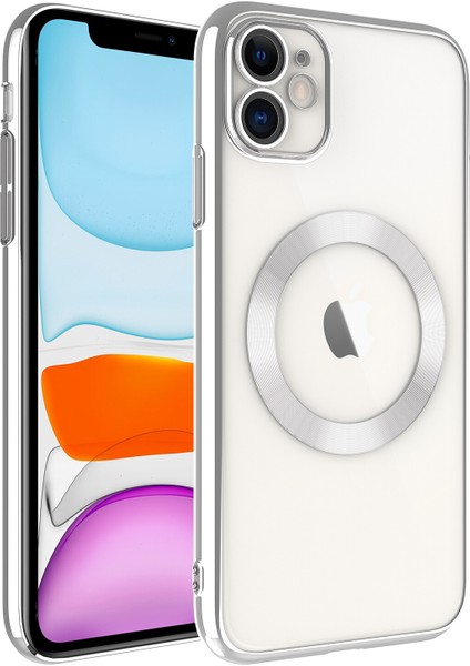 Apple Iphone 11 Kılıf Renkli Kenarlı Magsafeli Riksos Kapak