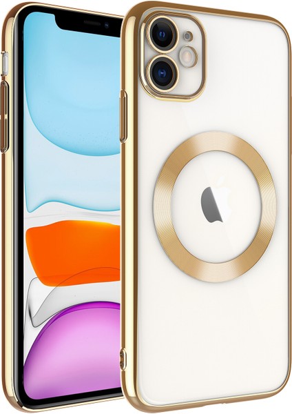 Apple Iphone 11 Kılıf Renkli Kenarlı Magsafeli Riksos Kapak