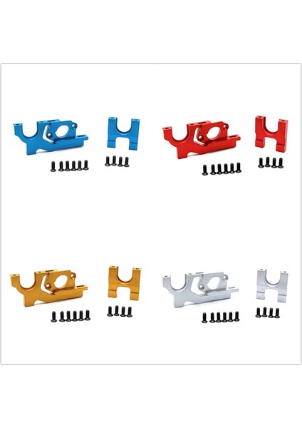 Wltoys 104072 104001 104002 1/10 Rc Araba Yükseltme Parçaları Için Metal Ayarlanabilir Motor Montajı ve Merkezi Dişli Montaj Seti, Mavi (Yurt Dışından)
