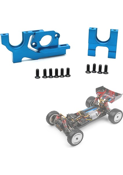 Wltoys 104072 104001 104002 1/10 Rc Araba Yükseltme Parçaları Için Metal Ayarlanabilir Motor Montajı ve Merkezi Dişli Montaj Seti, Mavi (Yurt Dışından)
