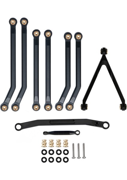 Metal Şasi Yükseltilmiş Bağlantı Çubuğu Direksiyon Çubuğu Seti Eksenel SCX24 AXI00001 C10 AXI00002 Jeep 1/24 Rc Paletli Araba Parçaları,2 (Yurt Dışından)