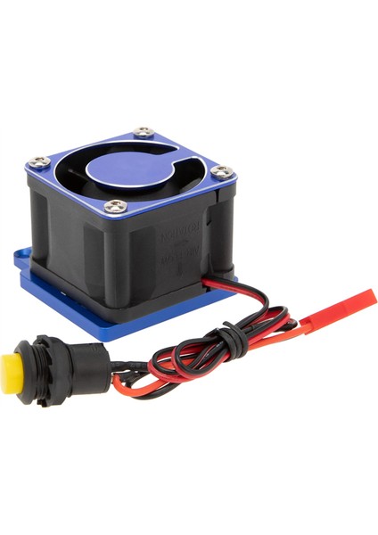 Metal Soğutma Fanı Motoru Isı Emici 8 V - 12 V 1/8 Traxxas Kızak Rc Araba Yükseltmeleri Parçaları Aksesuarları, Mavi (Yurt Dışından)