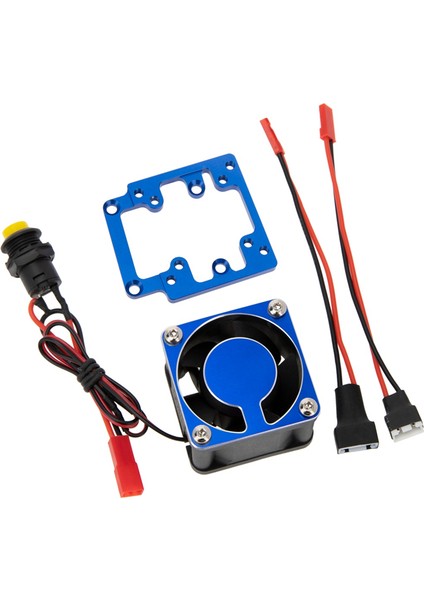 Metal Soğutma Fanı Motoru Isı Emici 8 V - 12 V 1/8 Traxxas Kızak Rc Araba Yükseltmeleri Parçaları Aksesuarları, Mavi (Yurt Dışından)