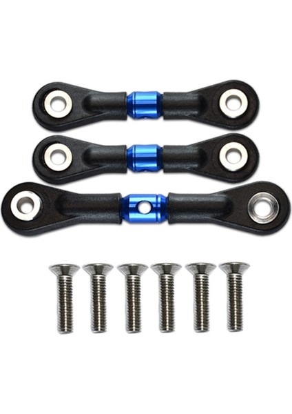 3 Adet Direksiyon Bağlantı Çubuğu Servo Çubuk Tamiya Tt-02 TT-02T TT02 TT02T 1/10 Rc Araba Yükseltme Parçaları Aksesuarları, Mavi (Yurt Dışından)