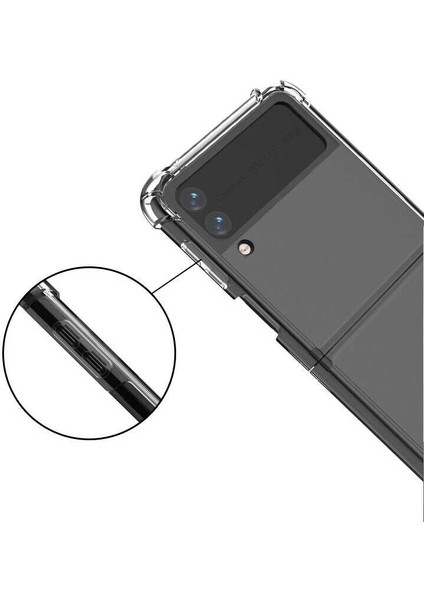 Samsung Galaxy Z Flip 3 Kılıf Ultra Korumalı Şeffaf Antishock Silikon fırsatları