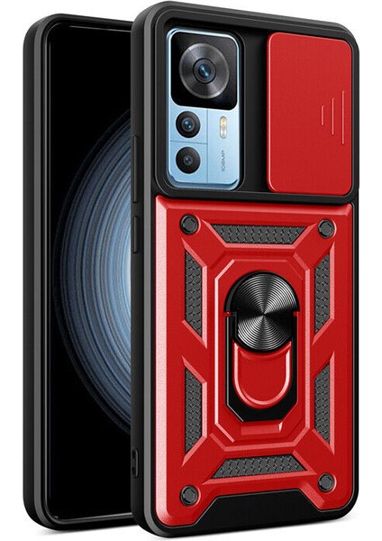 Xiaomi Mi 12T Kılıf Ultra Korumalı Yüzüklü Manyetik Sürgülü Vega Kapak