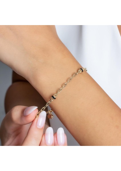 Altın Siyah Mineli Bileklik modelleri