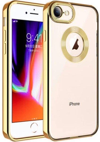 iPhone Se 2022 Kılıf Köşeleri Renkli Şeffaf Kamera Korumalı Silikon Luxury Kapak