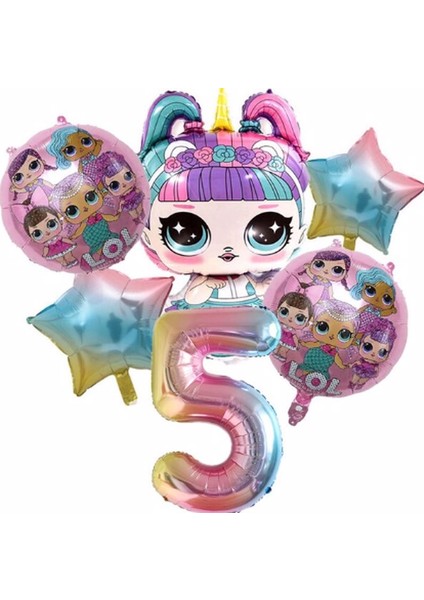 Lol Bebek Rakam Konsept Yaş Balon Doğum Günü Set Yaş Balon Set