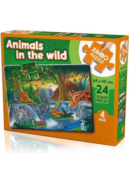 Animal Wild Çocuk Puzzle & Yapboz - 24 Parça