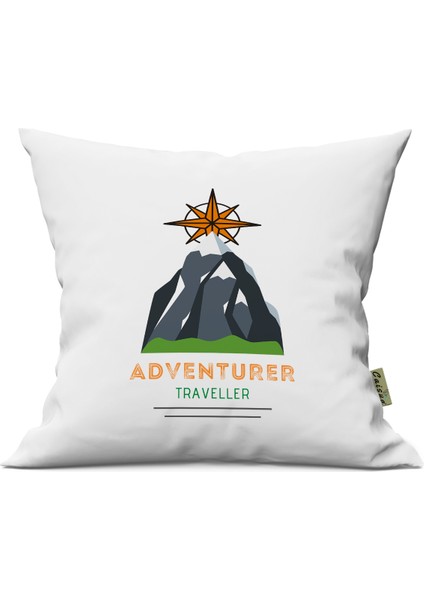 Adventurer Desenli Çift Yön Dijital Baskılı Dekoratif Kırlent Kılıfı Yastık Kılıfı 39 x 39 cm fiyatları
