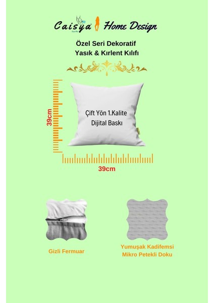 Adventurer Desenli Çift Yön Dijital Baskılı Dekoratif Kırlent Kılıfı Yastık Kılıfı 39 x 39 cm modelleri