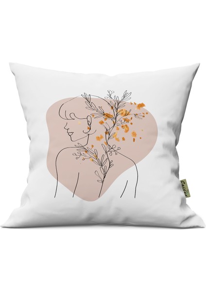 Modern Kadın Desenli Çift Yön Dijital Baskılı Dekoratif Kırlent Kılıfı Yastık Kılıfı 39 x 39 cm fiyatları