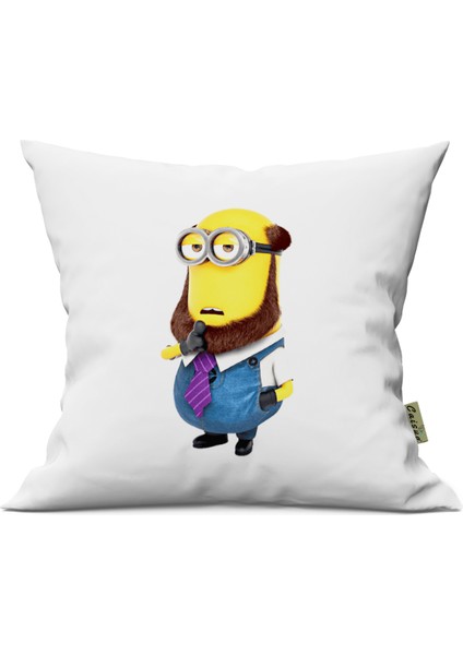 Minyonlar Desenli Çift Yön Dijital Baskılı Dekoratif Kırlent Kılıfı Yastık Kılıfı 39 x 39 cm fiyatları