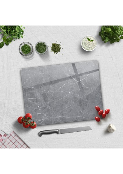 Cam Kesme Tahtası - Cam Kesme Tablası | Gri Mermer Görünümlü