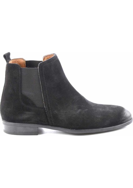 Siyah Süet Leather Erkek Bot & Bootie E02611110102