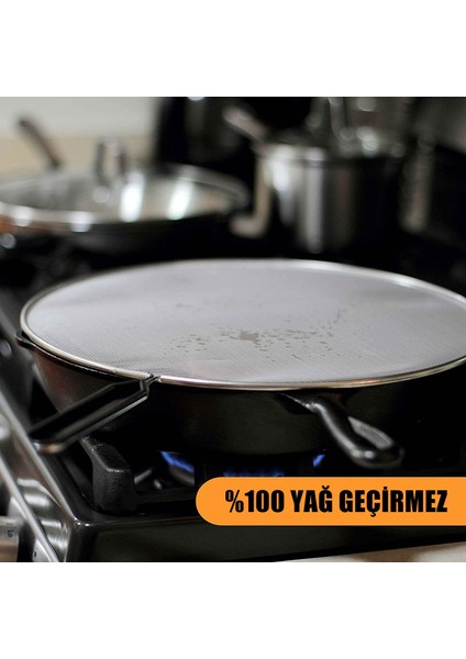 Flou Kızartma Yağ Sıçratmaz ve Un Eleği