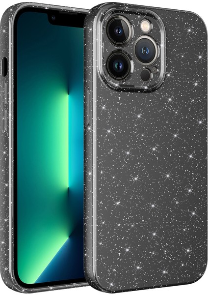 Apple Iphone 12 Pro Max Kılıf Kamera Korumalı Simli Lüx Koton Silikon