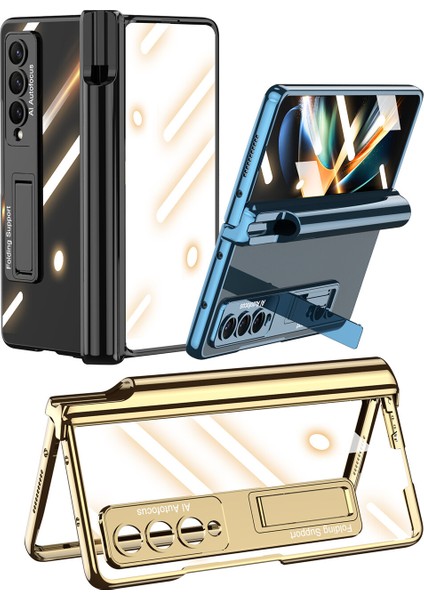 Samsung Galaxy Z Fold 4 Kılıf Kalem Koymalı Standlı Renkli Kipta Kapak