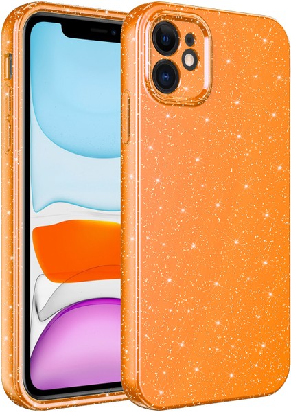 Apple Iphone 12 Kılıf Kamera Korumalı Simli Lüx Koton Silikon