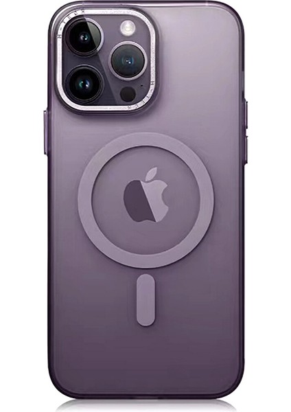 Apple Iphone 14 Pro Kılıf Kamera Korumalı Buzlu Magsafeli Tuval Kapak