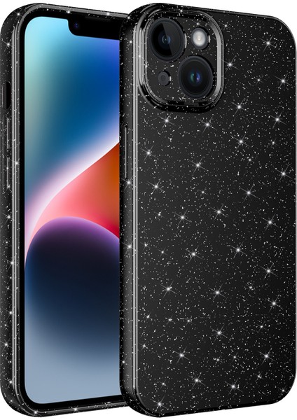 Apple Iphone 13 Kılıf Kamera Korumalı Simli Lüx Koton Silikon