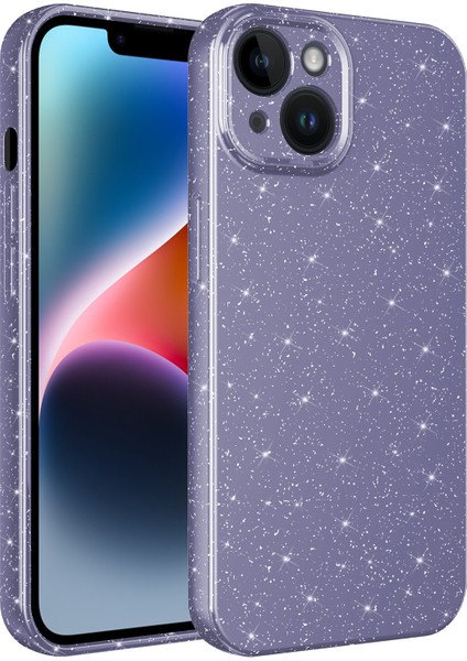 Apple Iphone 13 Kılıf Kamera Korumalı Simli Lüx Koton Silikon