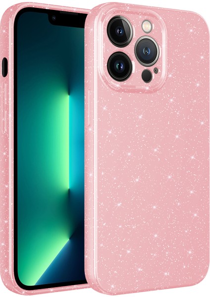 Apple Iphone 12 Pro Max Kılıf Kamera Korumalı Simli Lüx Koton Silikon