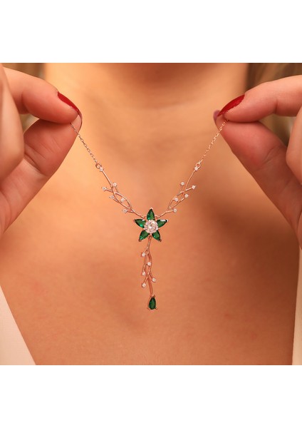 925 Ayar Gümüş Manolya Kolye fiyatları