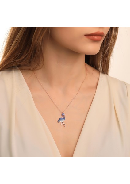 925 Ayar Gümüş Leylek Kolye fırsatları