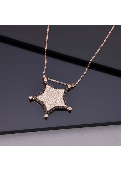 925 Ayar Gümüş Kutup Yıldızı Kolye