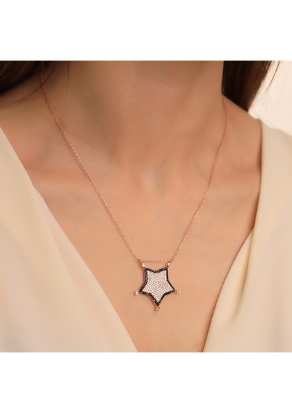 925 Ayar Gümüş Kutup Yıldızı Kolye modelleri