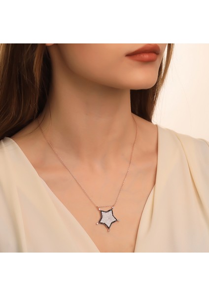 925 Ayar Gümüş Kutup Yıldızı Kolye fırsatları