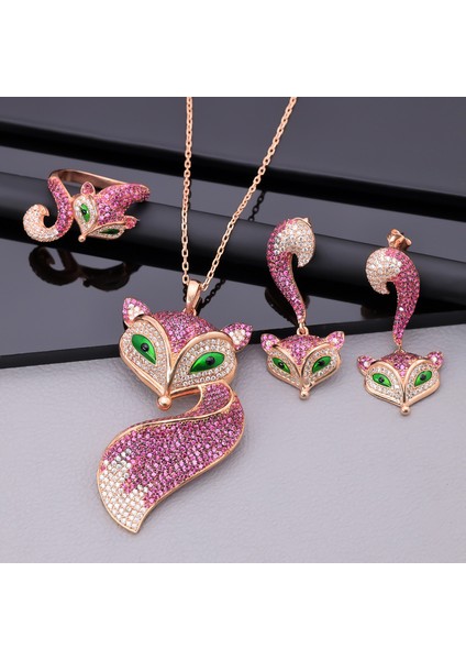925 Ayar Gümüş Tilki Set
