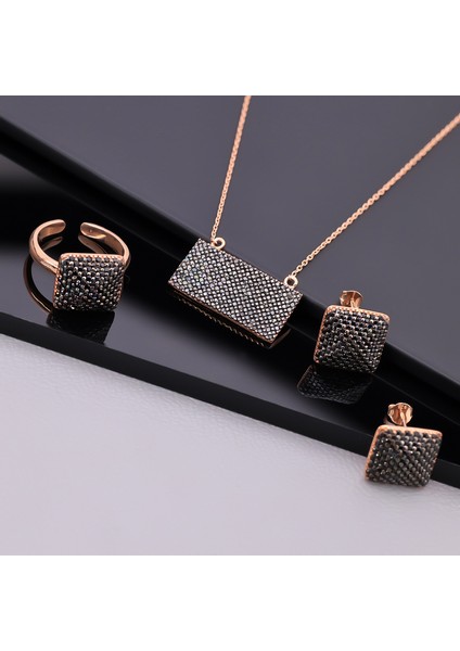 925 Ayar Gümüş Onix Taşlı Set