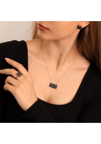 925 Ayar Gümüş Onix Taşlı Set modelleri