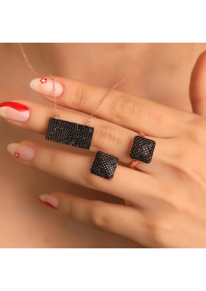 925 Ayar Gümüş Onix Taşlı Set fırsatları