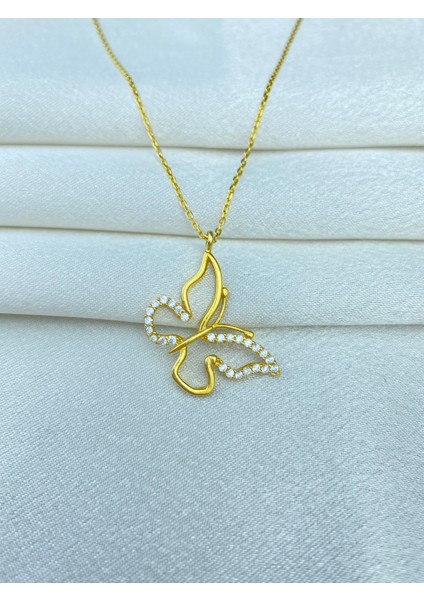 925 Ayar Gümüş Kelebek Kolye