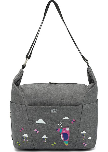 Büyük Kapasiteli Bebek Bakım Çantası - Gri (Yurt Dışından)