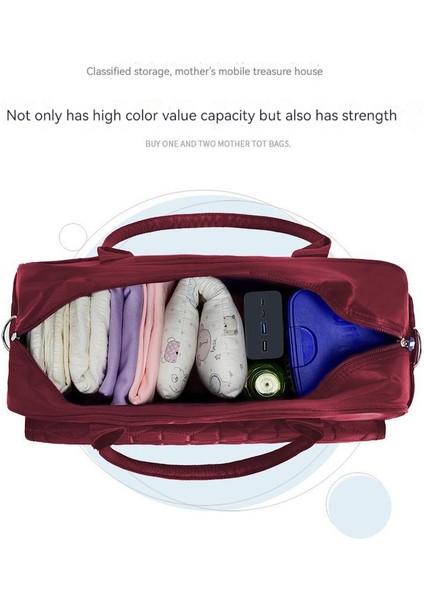 Büyük Kapasiteli Bebek Bakım Çantası - Kırmızı (Yurt Dışından) modelleri