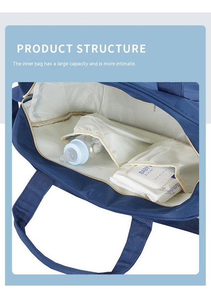 Büyük Kapasiteli Bebek Bakım Çantası - Mavi (Yurt Dışından) fırsatları