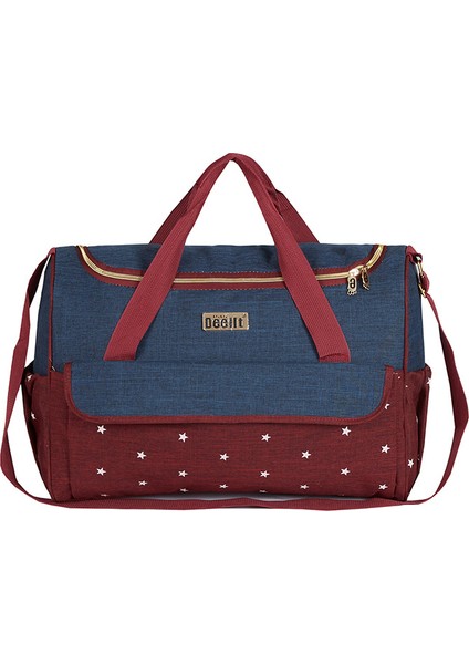 Büyük Kapasiteli Bebek Bakım Çantası - Kırmızı/mavi (Yurt Dışından)