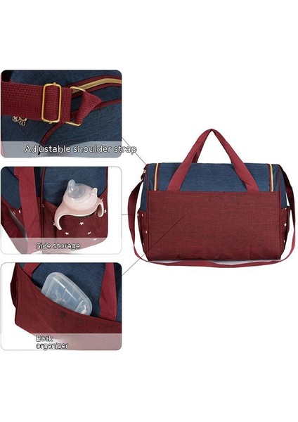 Büyük Kapasiteli Bebek Bakım Çantası - Kırmızı/mavi (Yurt Dışından) modelleri
