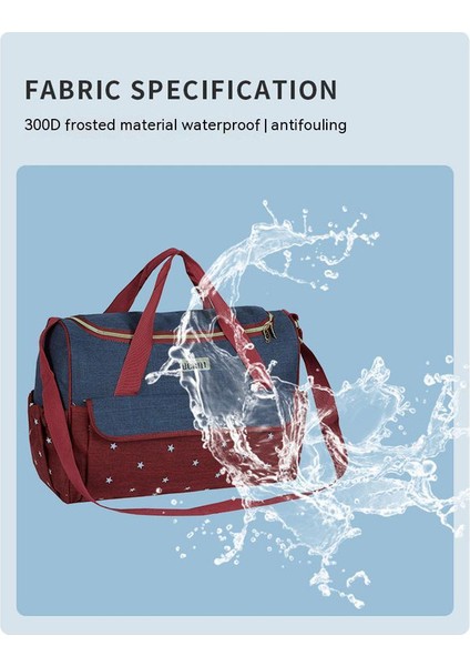 Büyük Kapasiteli Bebek Bakım Çantası - Kırmızı/mavi (Yurt Dışından) fırsatları