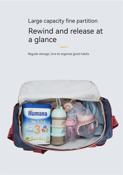 Büyük Kapasiteli Bebek Bakım Çantası - Kırmızı/mavi (Yurt Dışından) indirimleri