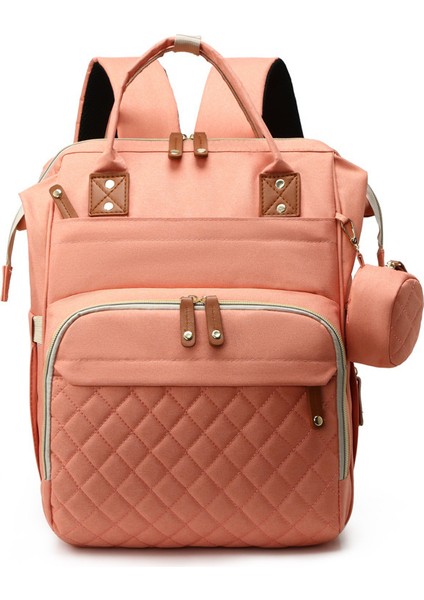 Büyük Kapasiteli Bebek Bakım Çantası - Pembe (Yurt Dışından)