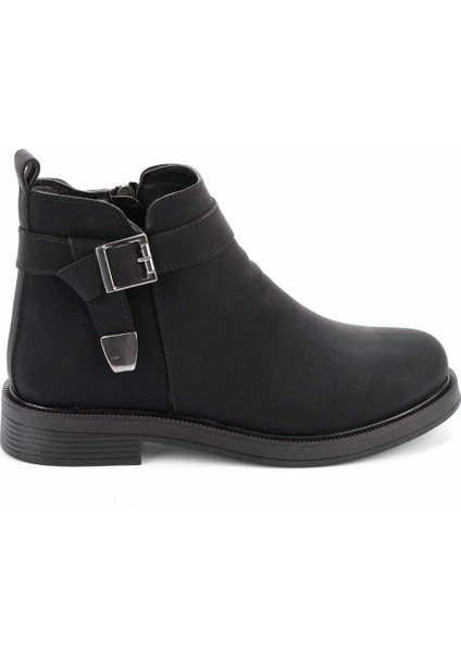 Siyah Nubuk Kadın Bot & Bootie K02578300301