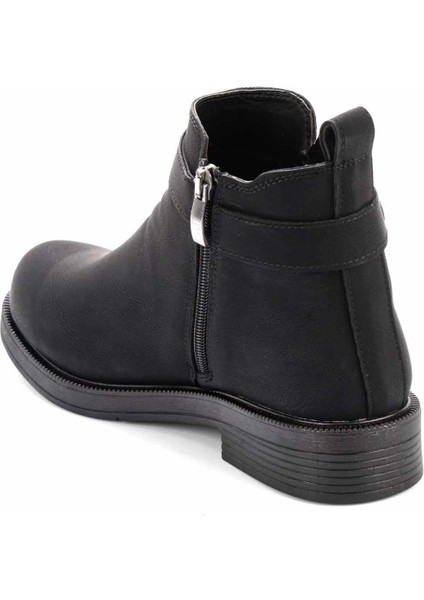 Siyah Nubuk Kadın Bot & Bootie K02578300301